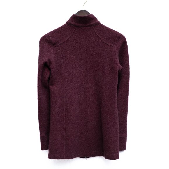 IBEX Merino Wool Full Zip Jacket 🐑 Women’s Small Burgundy | Made in USA - Picture 7 of 13